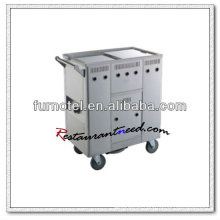 S101 Gas Stainless Steel Kitchen Trolley Rice Noodles Roll Cart